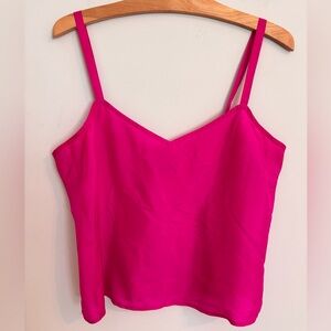 Johnny Was Fuchsia 100% Silk Camisole